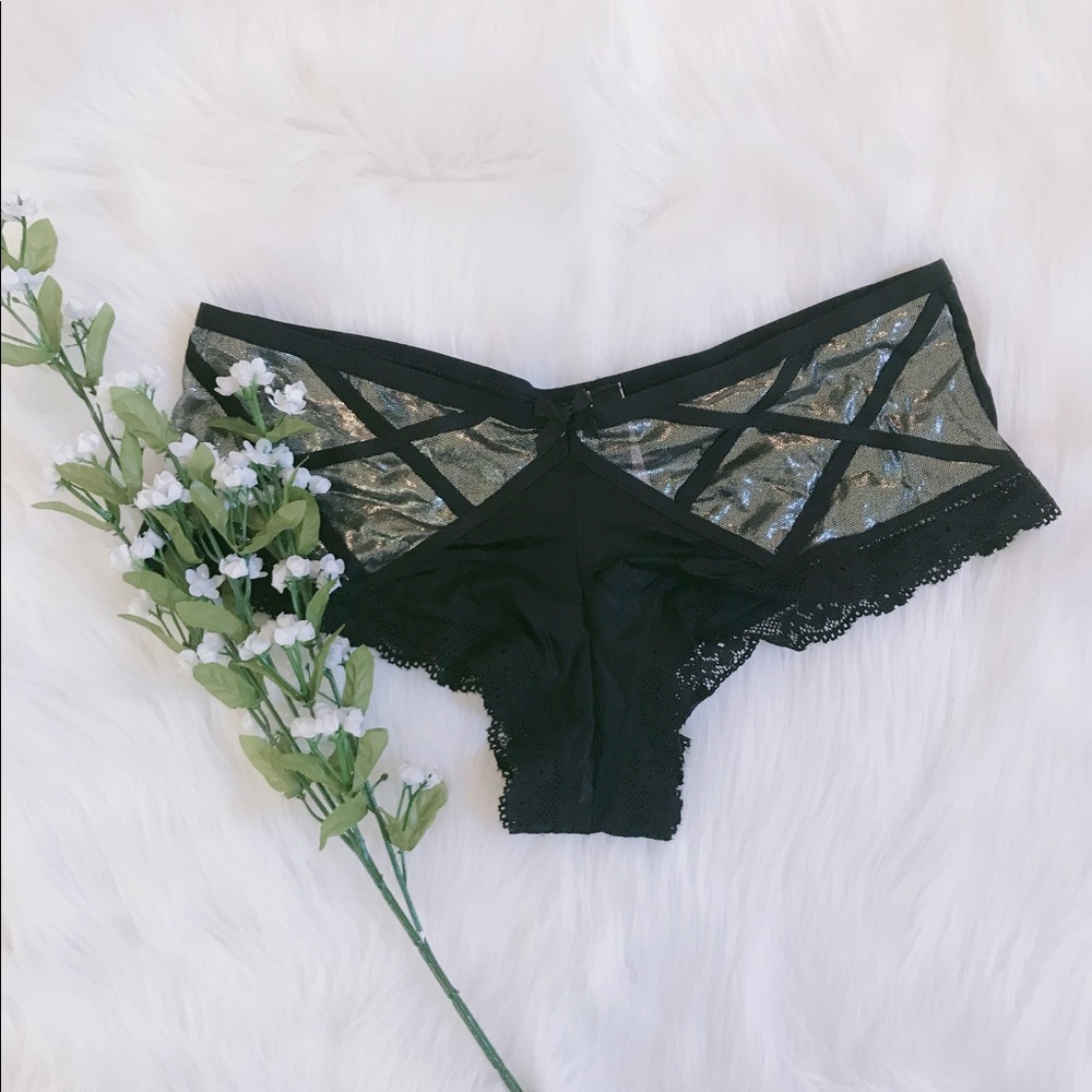 Victoria’s Secret Black/Silver Cheeky Panties